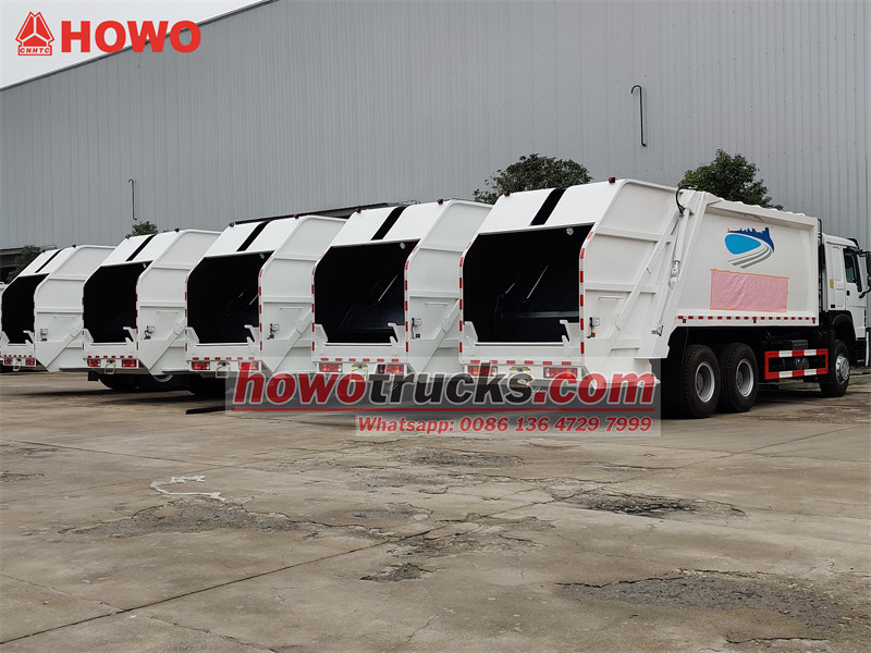 27 units HOWO rear loader truck for export