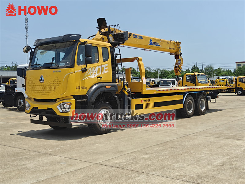 HOWO 14tons boom crane wrecker truck