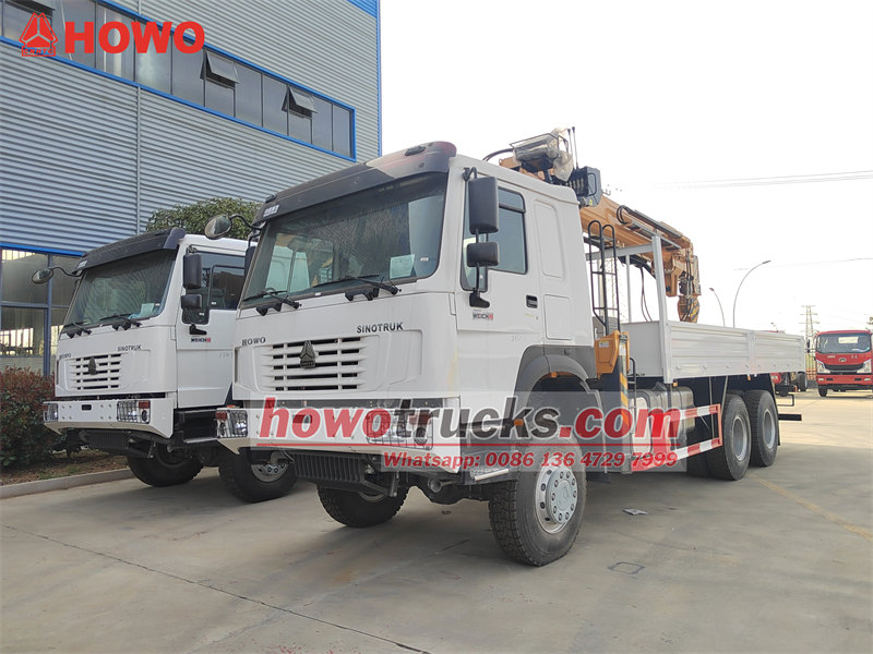 HOWO 6×6 boom crane truck for export