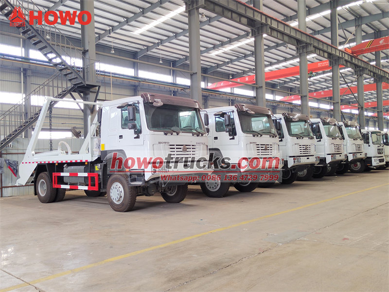 HOWO skip loader trucks for export
