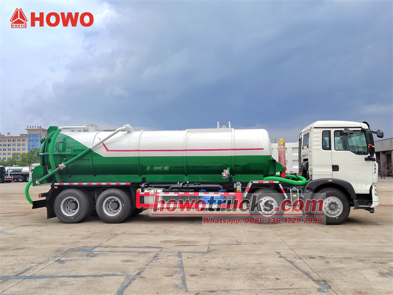 HOWO 8x4 16cbm sewage vacuum truck