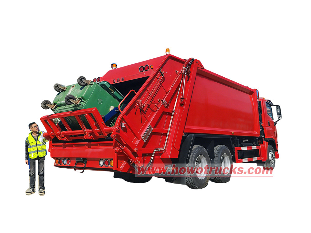 howo rear loader garbage truck