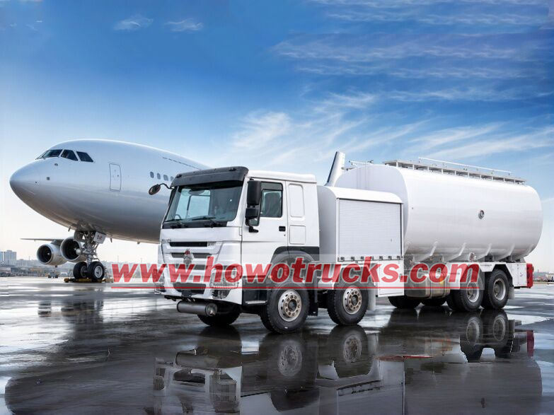 Sinotruk aircraft fuel tanker Jet A1 refuel vehicle