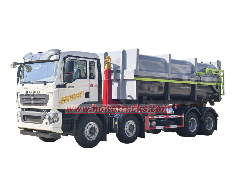 HOWO garbage hook lift truck 