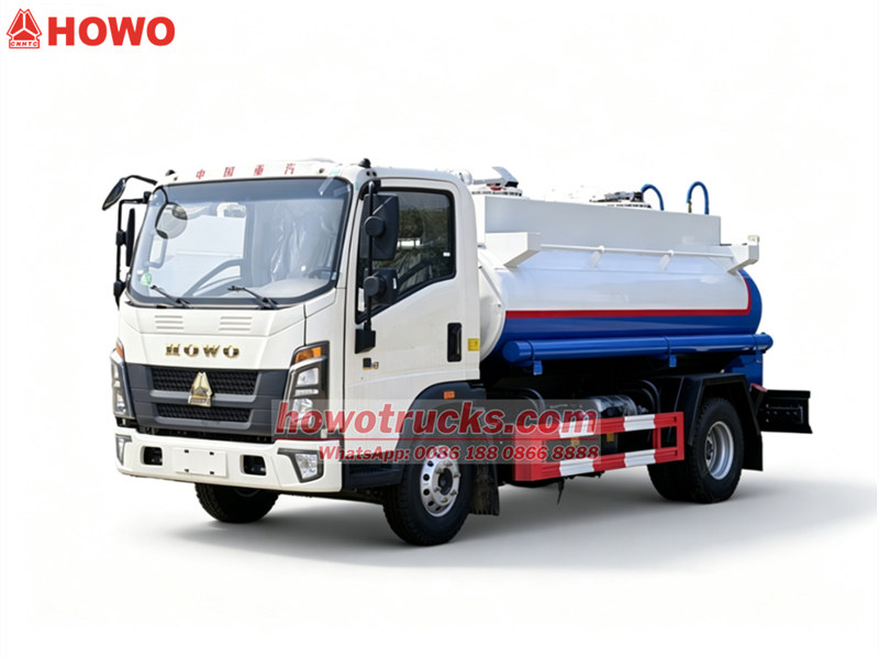 HOWO 5000L steel water hauling tanker - CS TRUCKS
