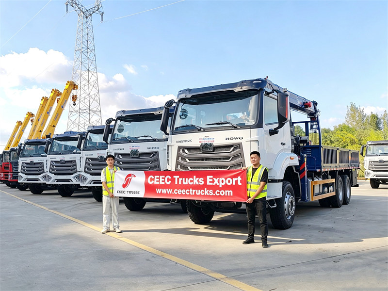 5 HOWO-LKW-Ladekrane nach Angola geliefert